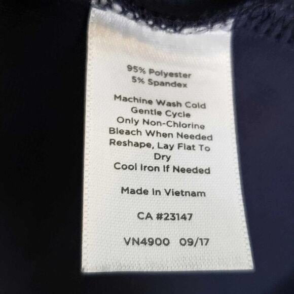 Talbots Top Plus Size Women’s 3X Popover Blouse Navy Blue Stretch Knit - Picture 6 of 7